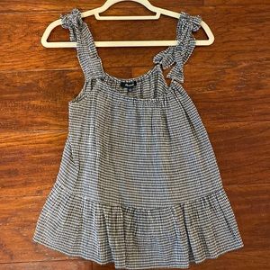 Madewell gingham top size 6